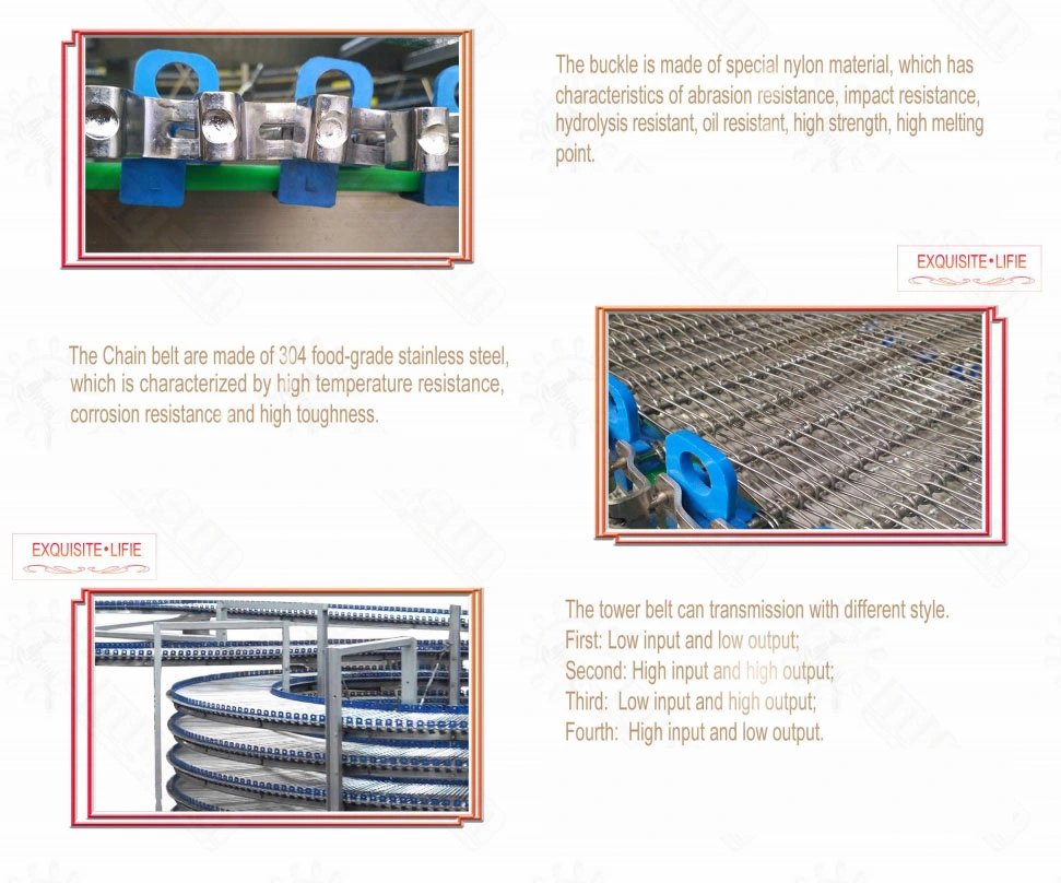 Manufacturer Supplies Customizable Food Cooling Tower Spiral Cooling Conveyor