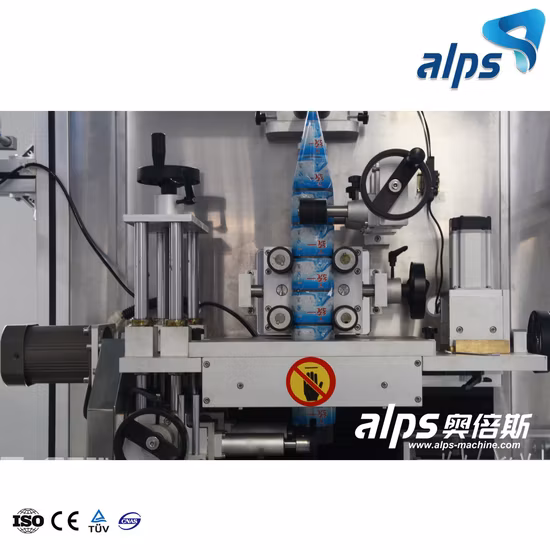 6000bph PVC 라벨이 있는 자동 음료 병 수축 슬리브 라벨링 기계